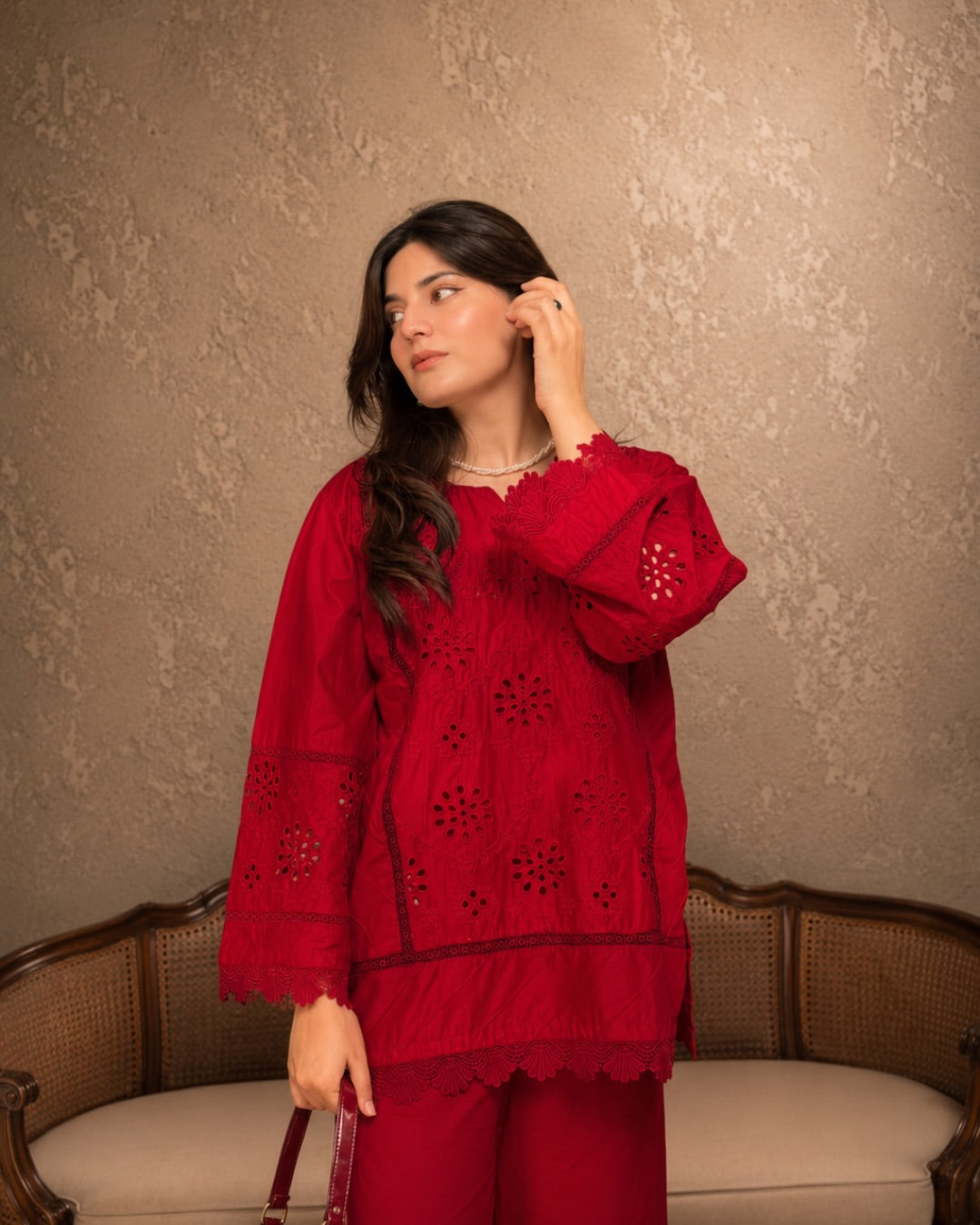 IRIS SCHIFFLI EMBROIDERED CO-ORD SET