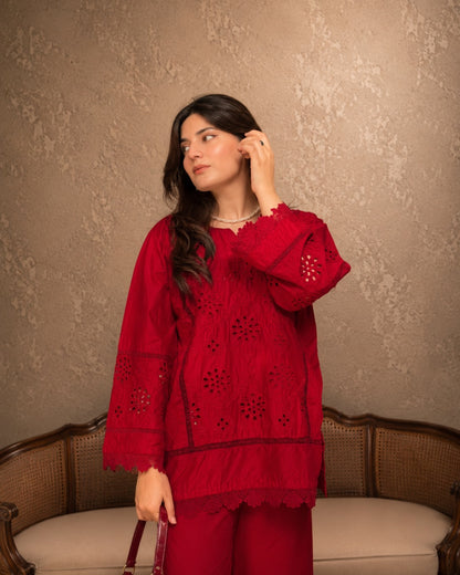 IRIS SCHIFFLI EMBROIDERED CO-ORD SET